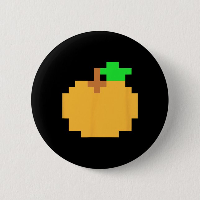 Pixel 8-bit Arcade Video Game Matching Costume Tea Button (Front)