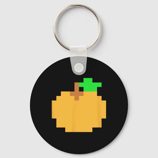 Pixel 8-bit Arcade Video Game Matching Costume Tea Keychain (Front)
