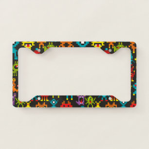 Pixel 8bit monsters license plate frame