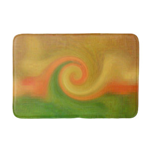 Pixel Abstract Autumn Swirl Bathroom Mat