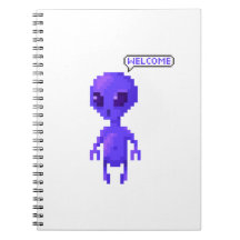 Pixel Alien Welcome Gamer