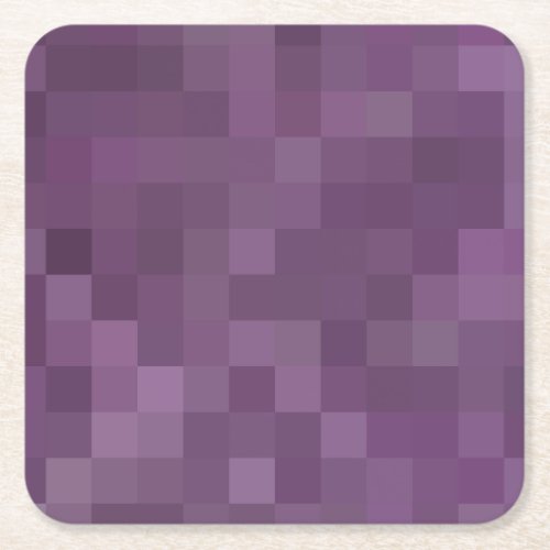 Pixel Art Background _ Deep Pink Square Paper Coaster