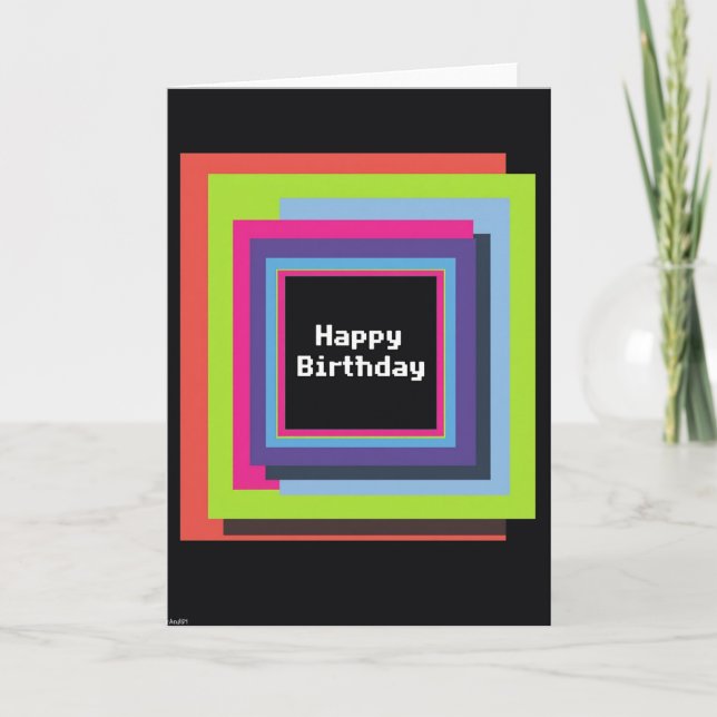 Pixel Art Birthday Card (Front)