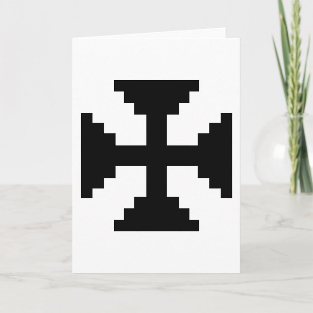 Pixel Art Black Cross Symbol  Card (Creator Uploaded)
