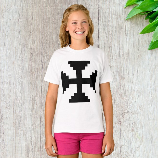 Pixel Art Black Cross Symbol  T-Shirt (Creator Uploaded)