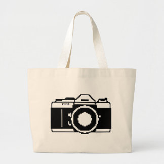 Pixel Art Camera Tote Bag