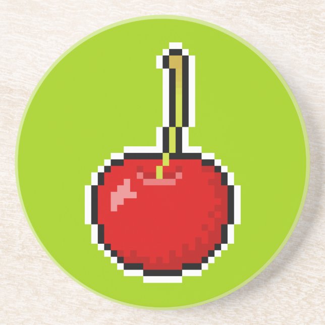 Pixel Art Cherry Coaster (Front)
