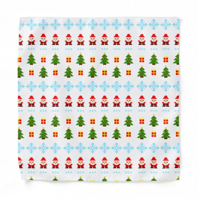 Pixel Art Christmas Bandana (Front)