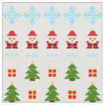 Pixel Art Christmas Fabric