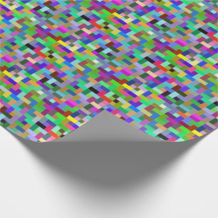 Pixel Art Colorful Squares Wrapping Paper