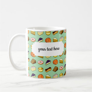Pixel Art Delicious Cakes Pattiserie Pattern Coffee Mug