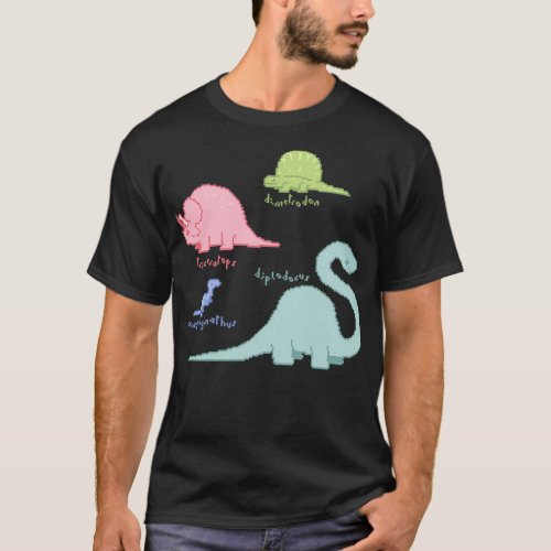Pixel Art Dinosaur 2 T_Shirt