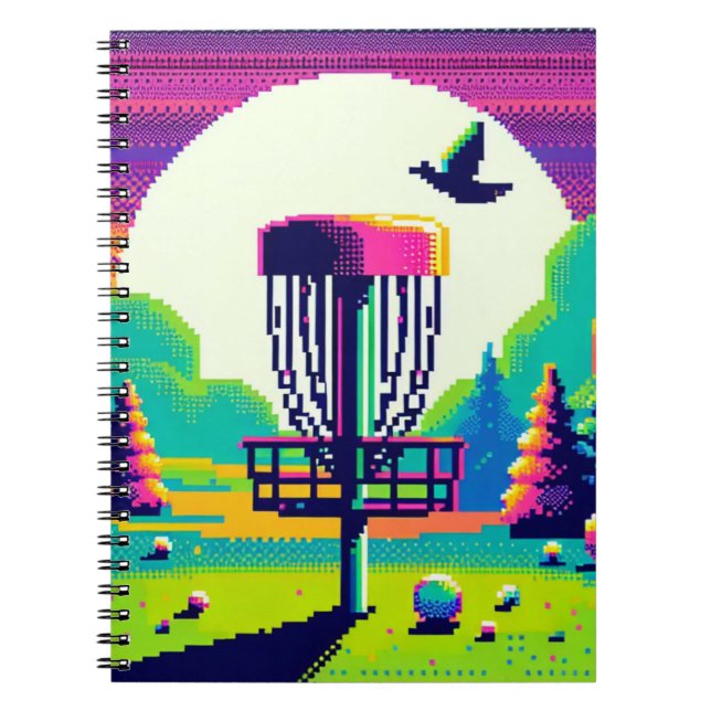 Pixel Art Disc Golf Course Notebook (Front)