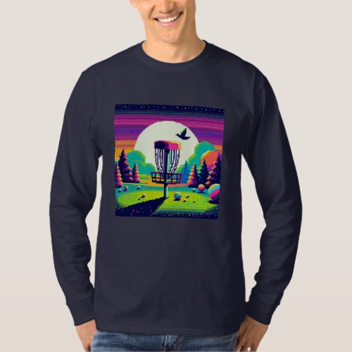 Pixel Art Disc Golf Course T_Shirt