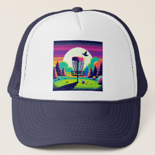 Pixel Art Disc Golf Course Trucker Hat