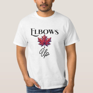 Pixel Art Elbows Up   Canada Support & Ally  T-Shirt