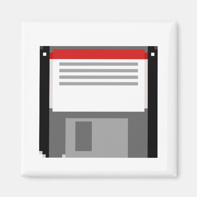 Pixel art floppy disk magnet (Front)