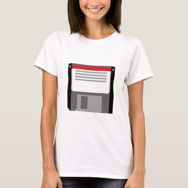 Pixel art floppy disk T-Shirt (Front)