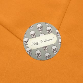 Pixel Art Gothic Spooky Skull Pattern