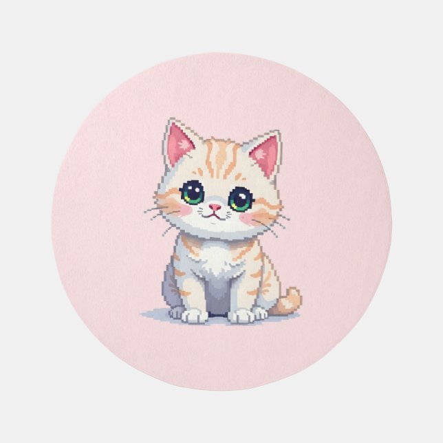 Pixel art kitten rug (Front)