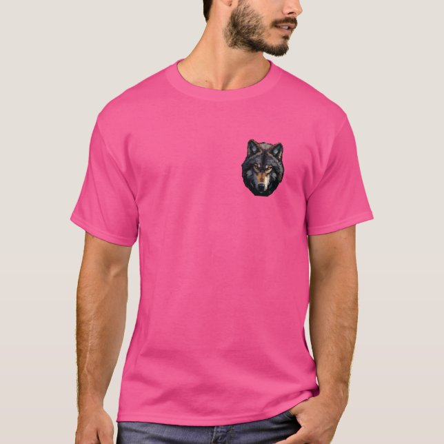 Pixel Art Lover - Wolf Dad Mom T-Shirt (Front)