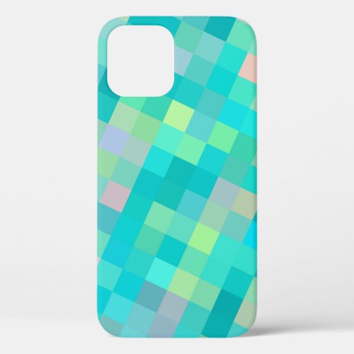 Pixel Art Multicolor Pattern iPhone 12 Case