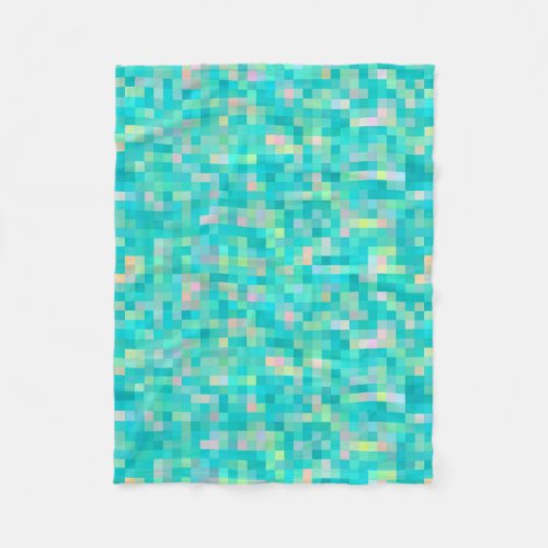 Pixel Art Multicolor Pattern Fleece Blanket