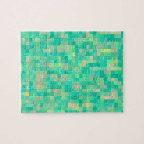 Pixel Art Multicolor Pattern Jigsaw Puzzle