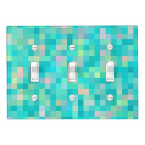 Pixel Art Multicolor Pattern Light Switch Cover