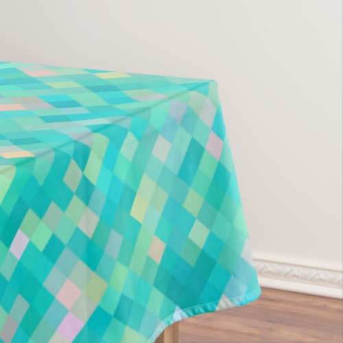 Pixel Art Multicolor Pattern Tablecloth