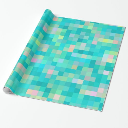 Pixel Art Multicolor Pattern Wrapping Paper