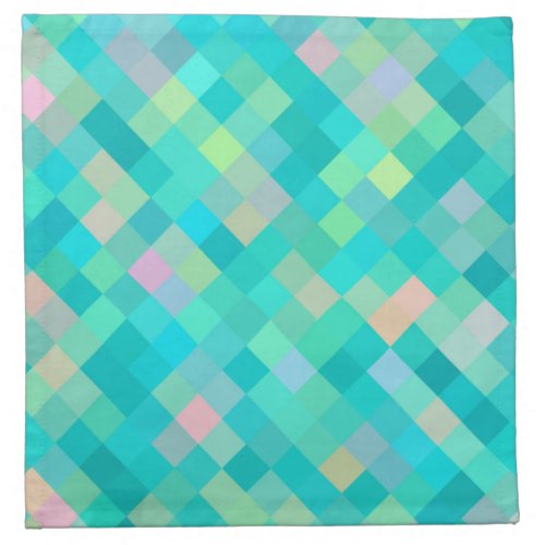 Pixel Art Multicolored Pattern Cloth Napkin