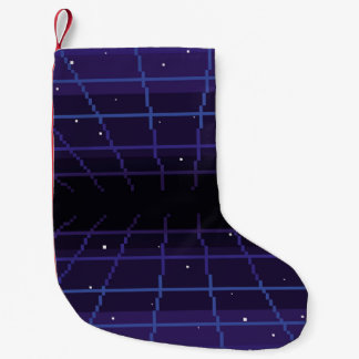 pixel art of 80s Retro sci-Fi background. Pixel ar Small Christmas Stocking