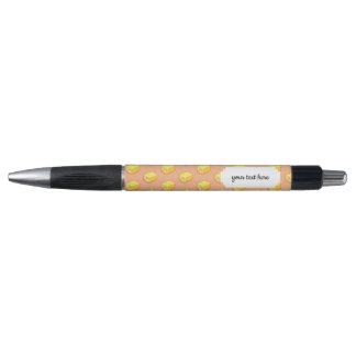 Pixel Art Pink & Yellow Battenberg Cake Pattern Pen