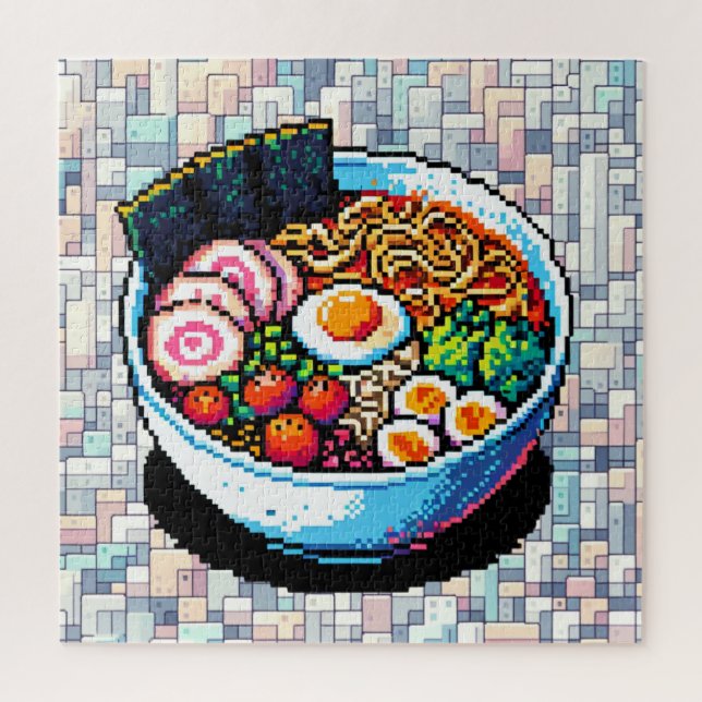 Pixel Art Ramen Noodles  Jigsaw Puzzle (Vertical)