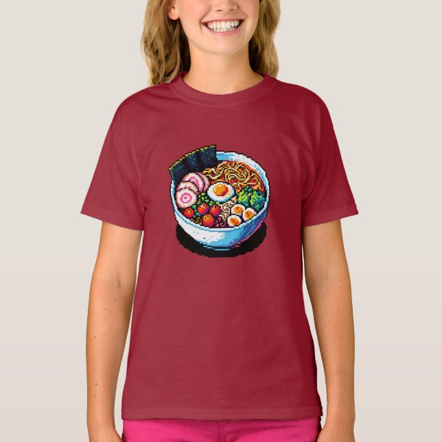 Pixel Art Ramen Noodles  T-Shirt (Front)