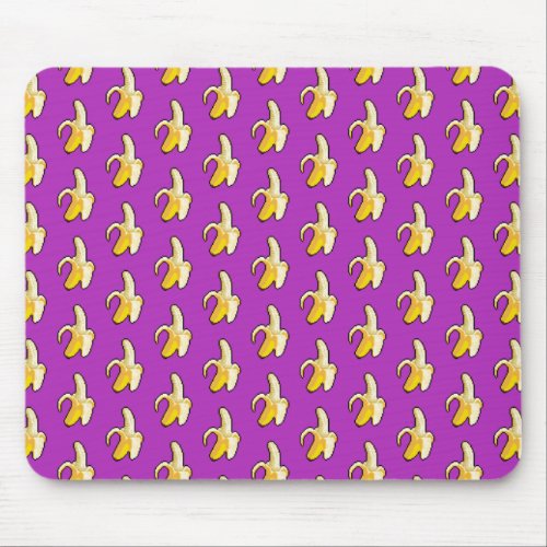 Pixel Art Ready To Eat Yellow Banana Pattern Mouse Pad