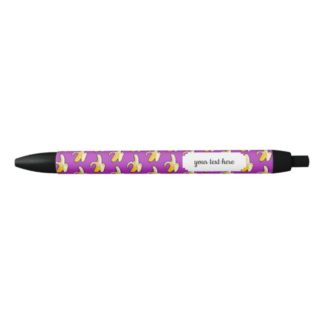 Pixel Art Ready To Eat Yellow Banana Pattern Pen (Front)