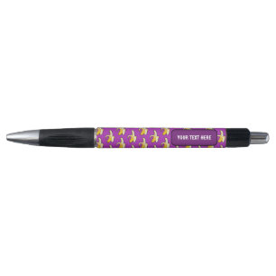 Pixel Art Ready To Eat Yellow Banana Pattern Pen