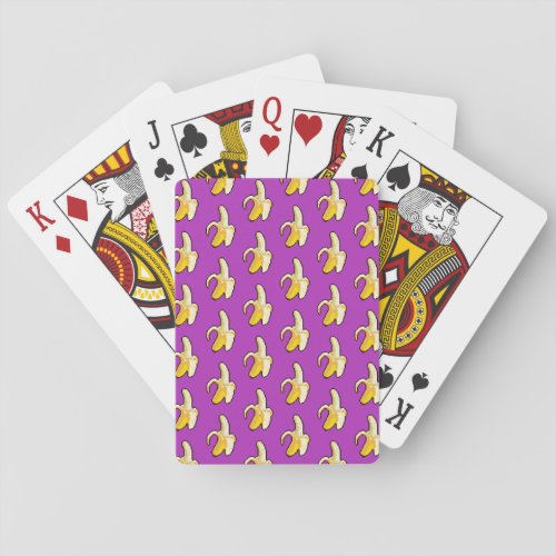 Pixel Art Ready To Eat Yellow Banana Pattern Poker Cards