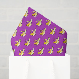Pixel Art Ready To Eat Yellow Banana Pattern Tissue Paper