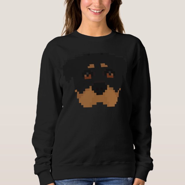 Pixel Art Rottweiler Sweatshirt (Front)