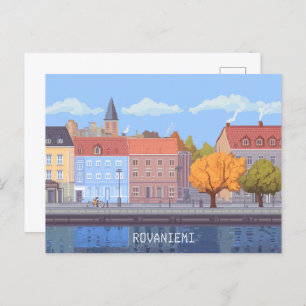 Pixel Art Rovaniemi Finland Postcard