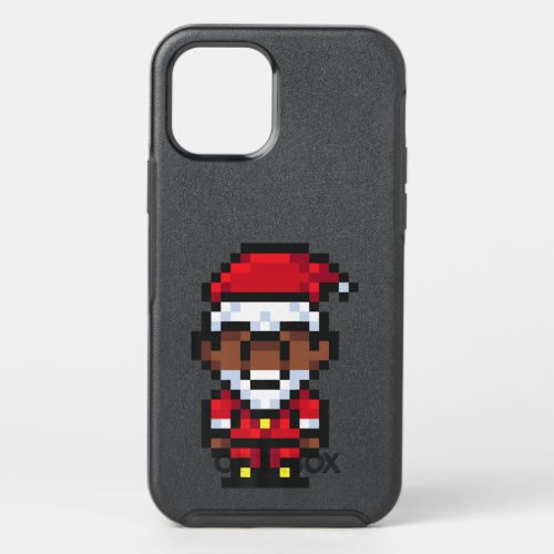 Pixel Art Santa Claus Black Xmas Santa Afro Africa OtterBox Symmetry iPhone 12 Pro Case