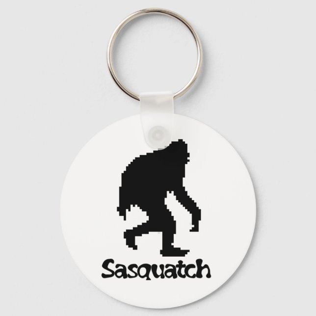 Pixel Art Sasquatch Keychain (Front)
