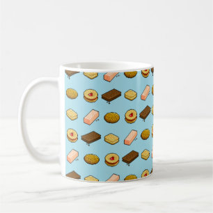 Pixel Art Tasty Biscuit Cookie Selection Pattern Coffee Mug