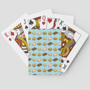 Pixel Art Tasty Biscuit Cookie Selection Pattern Poker Cards
