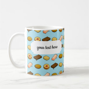 Pixel Art Tasty Cookie Biscuit Pattern Coffee Mug