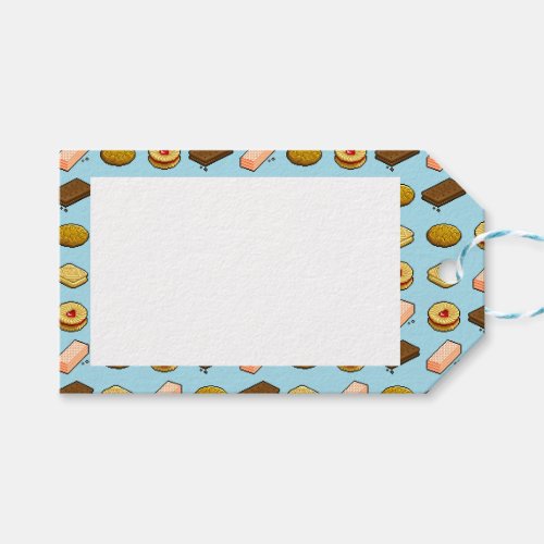 Pixel Art Tasty Cookie Biscuit Pattern Gift Tags
