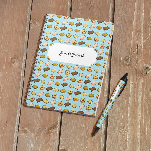 Pixel Art Tasty Cookie Biscuit Pattern Notebook